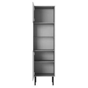 Witryna jednodrzwiowa szara mat 50 x 180 cm Asensio