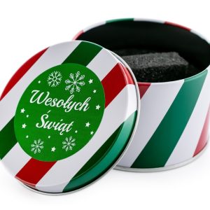 Prezentowe pudełko na zegarek - PUSZKA ŚWIĄTECZNA - zielona