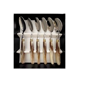 G.David SET 6 PZ TEA SPOON F/HORN HANDLE