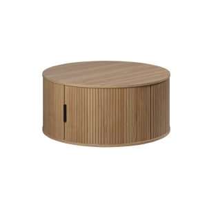 Stolik kawowy okrągły dąb mat 80 cm Loftis