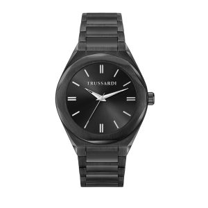 Zegarek TRUSSARDI R2453156005. Kwarcowy, Kolor czarny. Mężczyzna.