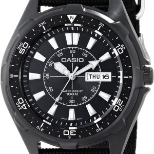 Zegarek CASIO AMW-110-1A. Kwarcowy, Kolor czarny. Mężczyzna.