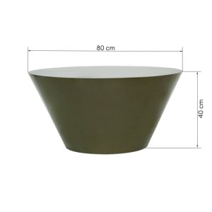 Stolik kawowy Eclipso, 80 cm, zielonoszary, glossy