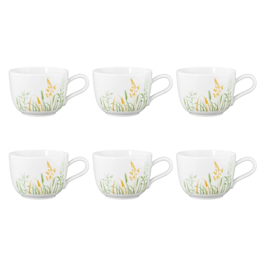 SELTMANN MEADOW GRASSES GREEN Zestaw 6 filiżanek do kawy 260 ml