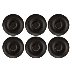 SELTMANN LIBERTY VELVET BLACK Zestaw 6 spodków 12 cm