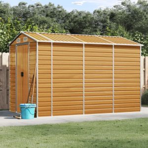 Domek narzędziowy metalowy 191x895 cm 17,7 m² zielony, stal galwanizowana