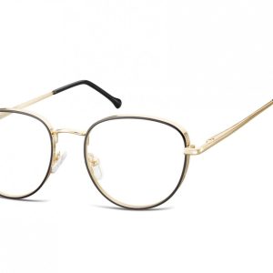Owalne Okulary oprawki optyczne 918C czarno-złote