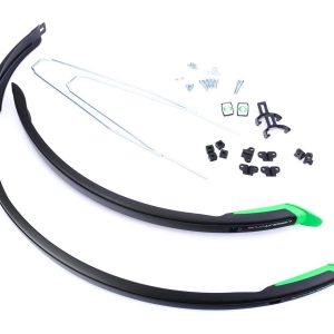 Błotnik 28" UBIQUIT PCV SDL 46 mm, czarny/chlapacz zielony, wsporniki/śruba - Oficjalny Sklep Romet