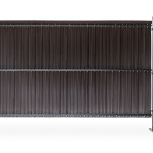 Listwy Ogrodzeniowe Pionowe Szerokie 123x250cm RD02 Ciemny brąz komplet