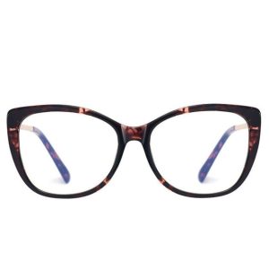 Okulary kocie do komputera damskie z filtrem BLUE Light zerówki 2564-1