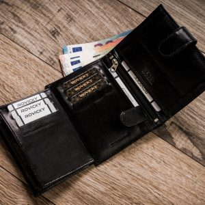 Stylowy duży Skórzany męski portfel Rovicky z RFID