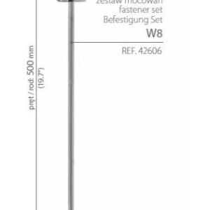 Zestawy mocowań (do płyt z drewna, MDF, do blachy, szkła) - W8 - 42606 42606