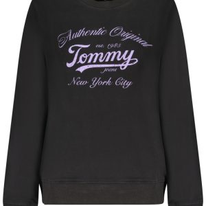 TOMMY HILFIGER CZARNA BLUZA DAMSKA Z ROZPINANYM NA ZAMEK