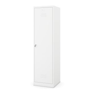 Metalowa szafa gospodarcza AGNES, 500 x 1850 x 500 mm, biała