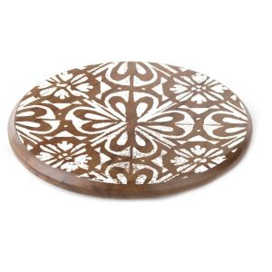 Cala Home Obrotowa podstawka drewniana typu lazy susan C263-00005 White Medallion 33cm