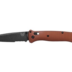 Benchmade BAILOUT 537SBK-07 BURNT COPPER ALUMINUM TANTO SERRATED