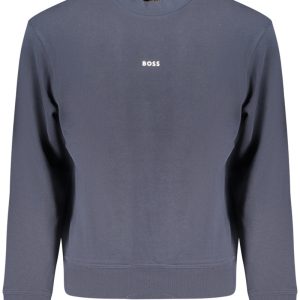HUGO BOSS MĘSKA NIEBIESKA BLUZA Z ROZPINANYM NA ZAMEK