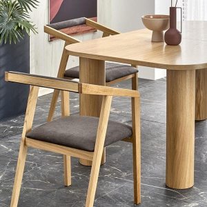 Stół rozkładany dąb naturalny mat 160 - 240 x 100 cm Elefante