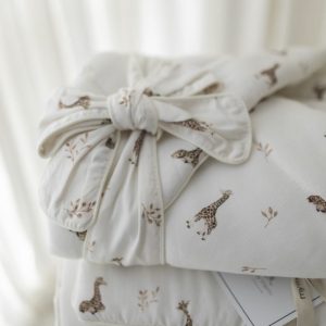 2w1 bambusowy rożek/kołderka GIRAFFES