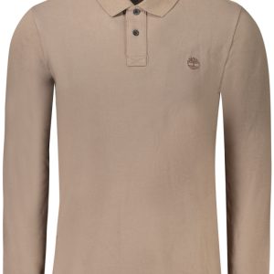 TIMBERLAND MĘSKA KOSZULKA POLO Z DŁUGIM RĘKAWEM, BRĄZOWA