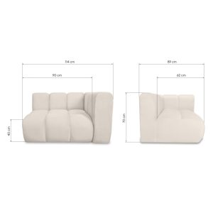 Element boczny do narożnika modułowego Royal prawy