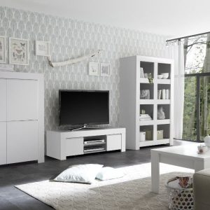 Komoda z drzwiami biała mat 110 cm Tuscany