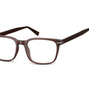 Okulary oprawki korekcyjne Nerdy zerówki Sunoptic CP119D brązowe transparentne