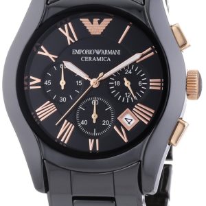 Zegarek ARMANI AR1410. Kwarcowy, Kolor czarny. Mężczyzna.