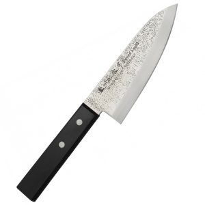 Satake Nashiji Black Pakka Nóż Deba 15,5 cm