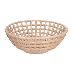 RITUALI DOMESTICI CATTURATA Koszyk okrągły duży beżowy 36 x 13 cm
