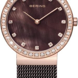 Zegarek BERING 10729-262. Kwarcowy, Kolor brązowy. Kobieta.