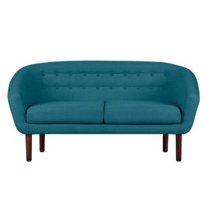 Sofa 2-osobowa tapicerowana turkusowa Tana