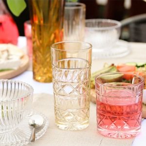 Crystal Julia Szklanki kryształowe wysokie żółte pastelowe Veranda