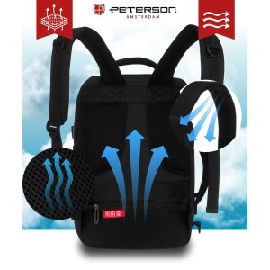 Bidon w turkusowym kolorze, wykonany z tritanu i wyposażony w smyczkę - Peterson