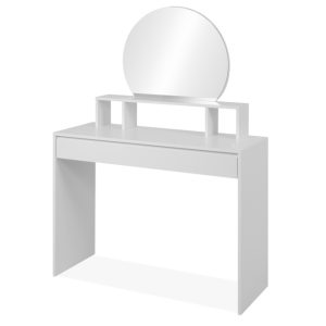 Toaletka z lustrem biała mat 100 cm Image