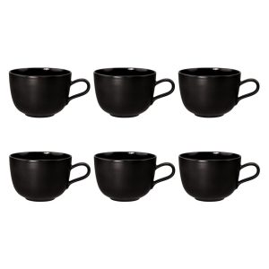 SELTMANN LIBERTY VELVET BLACK Zestaw 6 filiżanek do kawy 380 ml