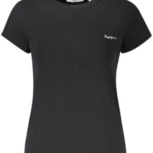 PEPE JEANS DAMSKA KOSZULKA Z KRÓTKIM RĘKAWEM CZARNA