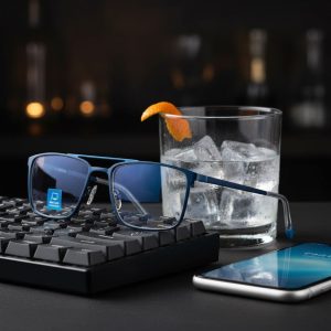 Męskie okulary PREMIUM +1.25 do czytania i komputera Blue Light+Antyrefleks STL280 ze skazą!