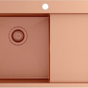 TERRA101N-L-C (nano) Zlewozmywak stalowy miedziany PVD , Powłoka Nano