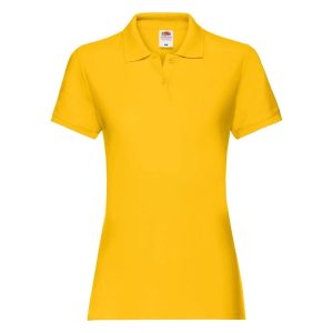 Koszulka Damska Polo Premium Fruit Of The Loom - Ciemny Żółty
