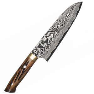 Takeshi Saji YBB Ręcznie kuty nóż Santoku 18 cm VG-10