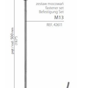 Zestawy mocowań (do płyt z drewna, MDF, do blachy, szkła) - M13 - 42611 42611