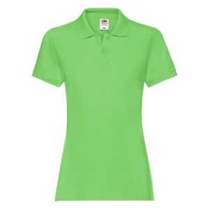 Koszulka Damska Polo Premium Fruit Of The Loom - Limonkowy