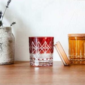 Crystal Julia Pojemnik kryształowy z bukowym deklem kolorowy