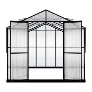 Szklarnia ogrodowa Eco Fusion Large, poliwęglan 6 mm, aluminium, czarna