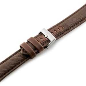 Pasek skórzany do zegarka W34 - PREMIUM - brązowy - 24mm