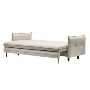 Sofa z funkcją spania i pojemnikiem Notti, beżowoszara