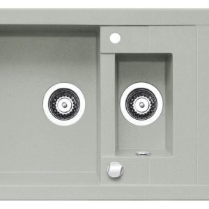Pyramis Zlew. STUDIO 78x48 1 1/2B 1D granit metalic aluminium AS