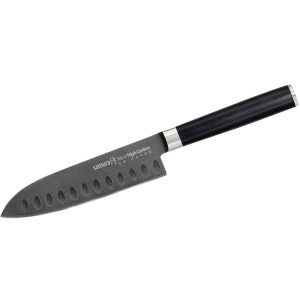 Samura MO-V STONEWASH SMALL SANTOKU(Santoku knife hollow ground)CM13,8 SM-0093B