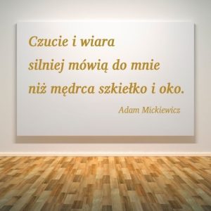 Cytat: czucie i wiara 1764 naklejka samoprzylepna